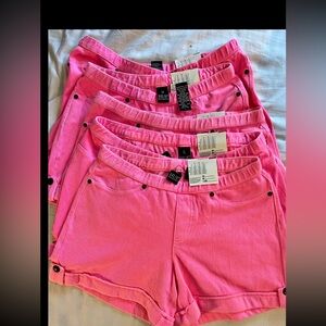 HUE Women's Vibrant Pink Jean Shorts
